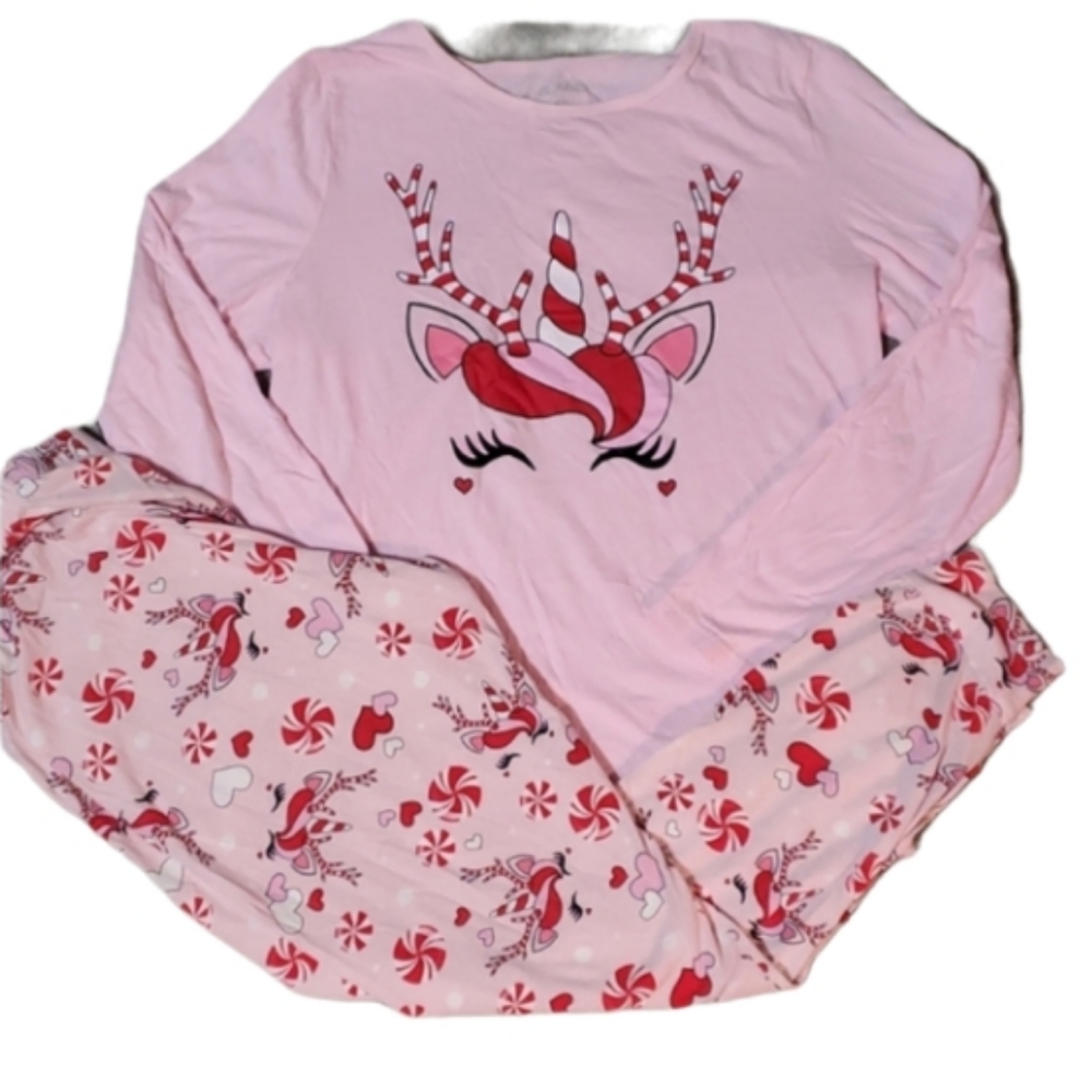 Adult Lg Unicorn Peppermint Knit Pj's Children's Place